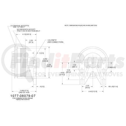 1077-08079-07X by KIT MASTERS - Kysor-Style Hub - Remanufactured