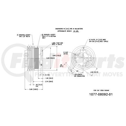 1077-08092-01X by KIT MASTERS - Kysor-Style Hub - Remanufactured