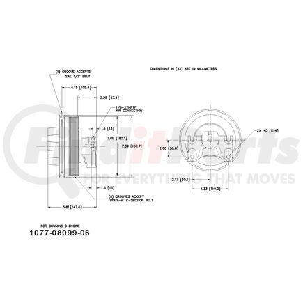 1077-08099-06X by KIT MASTERS - Kysor-Style Hub - Remanufactured