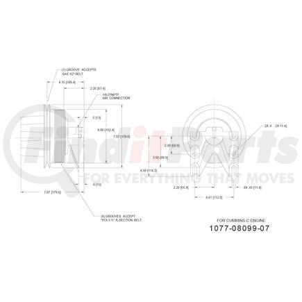 1077-08099-07X by KIT MASTERS - Kysor-Style Hub - Remanufactured