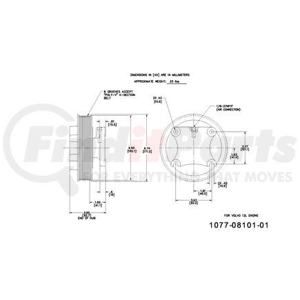 1077-08101-01X by KIT MASTERS - Kysor-Style Hub - Remanufactured