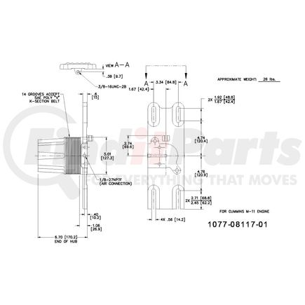 1077-08117-01X by KIT MASTERS - Kysor-Style Hub - Remanufactured