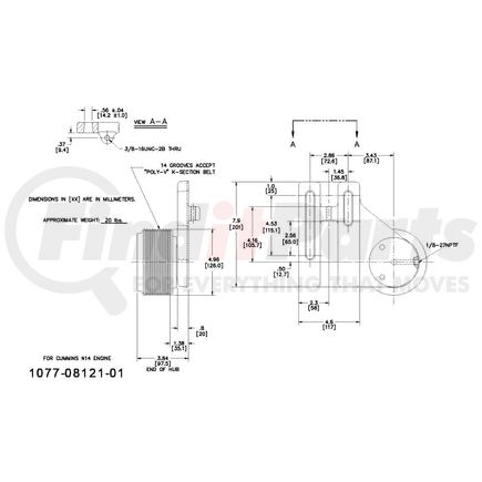 1077-08121-01X by KIT MASTERS - Kysor-Style Hub - Remanufactured