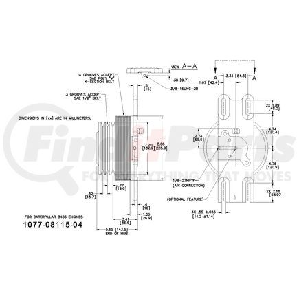 1077-08115-04X by KIT MASTERS - Kysor-Style Hub - Remanufactured