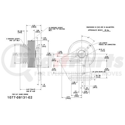 1077-08131-02X by KIT MASTERS - Kysor-Style Hub - Remanufactured