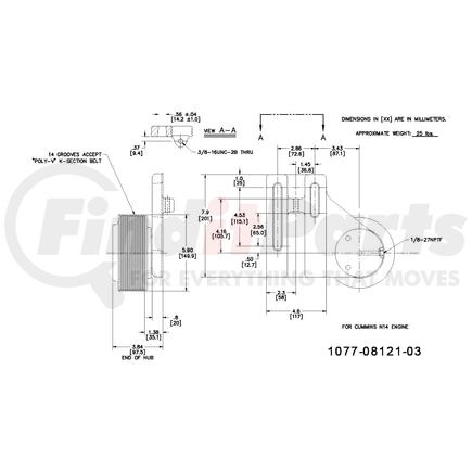 1077-08121-03X by KIT MASTERS - Kysor-Style Hub - Remanufactured