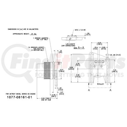 1077-08161-01X by KIT MASTERS - Kysor-Style Hub - Remanufactured