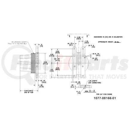 1077-08166-01X by KIT MASTERS - Kysor-Style Hub - Remanufactured