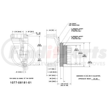 1077-08181-01X by KIT MASTERS - Kysor-Style Hub - Remanufactured