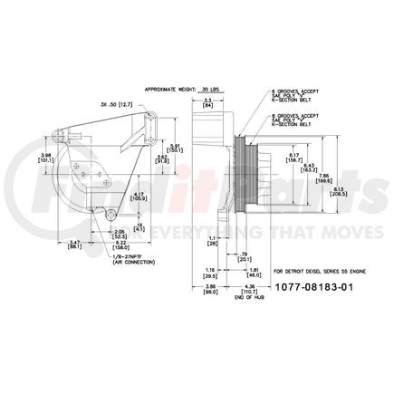 1077-08183-01X by KIT MASTERS - Kysor-Style Hub - Remanufactured