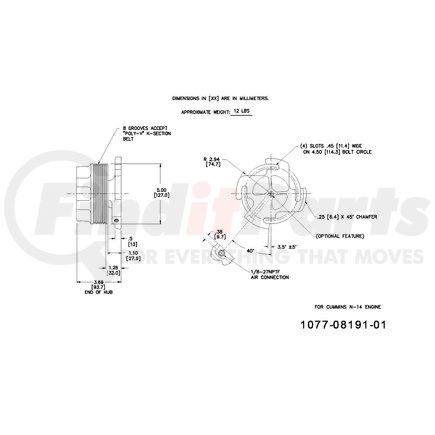 1077-08191-01X by KIT MASTERS - Kysor-Style Hub - Remanufactured