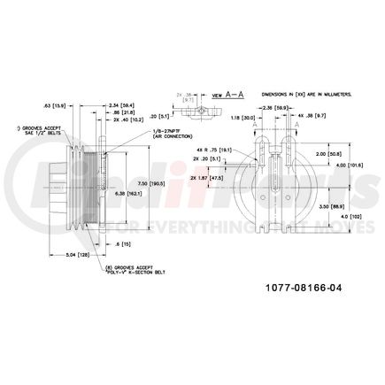 1077-08166-04X by KIT MASTERS - Kysor-Style Hub - Remanufactured