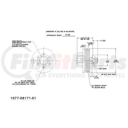 1077-08171-01X by KIT MASTERS - Kysor-Style Hub - Remanufactured