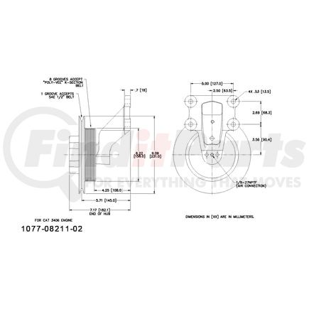 1077-08211-02X by KIT MASTERS - Kysor-Style Hub - Remanufactured