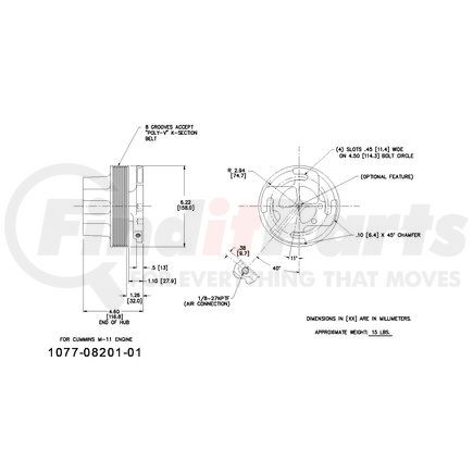 1077-08201-01X by KIT MASTERS - Kysor-Style Hub - Remanufactured