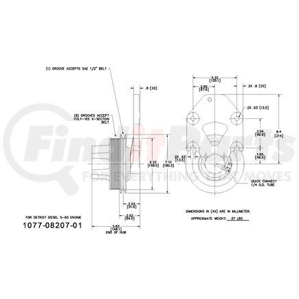 1077-08207-01X by KIT MASTERS - Kysor-Style Hub - Remanufactured