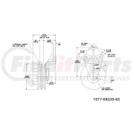 1077-08225-02X by KIT MASTERS - Kysor-Style Hub - Remanufactured