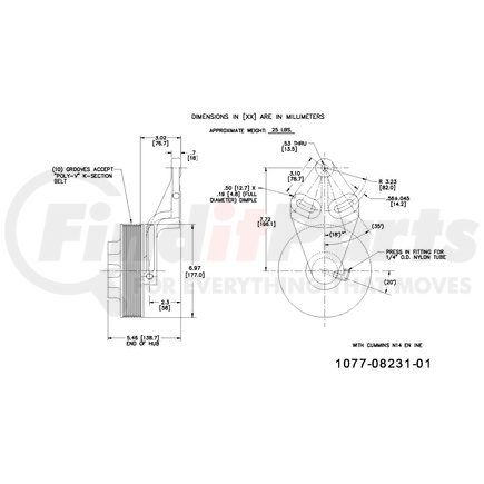 1077-08231-01X by KIT MASTERS - Kysor-Style Hub - Remanufactured