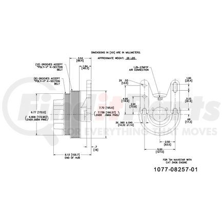 1077-08257-01X by KIT MASTERS - Kysor-Style Hub - Remanufactured