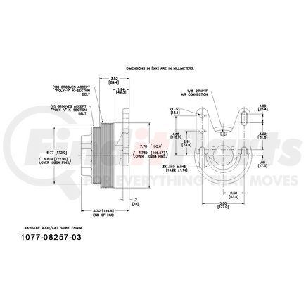 1077-08257-03X by KIT MASTERS - Kysor-Style Hub - Remanufactured