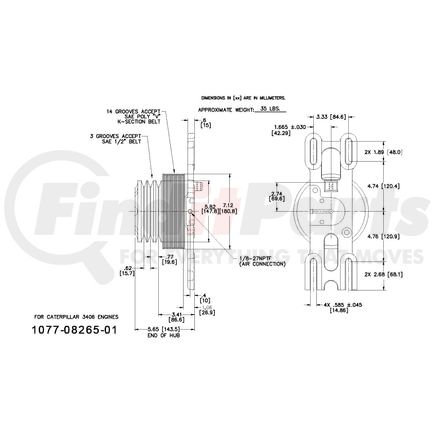 1077-08265-01X by KIT MASTERS - Kysor-Style Hub - Remanufactured