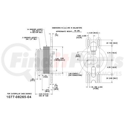 1077-08265-04X by KIT MASTERS - Kysor-Style Hub - Remanufactured