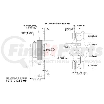 1077-08265-05X by KIT MASTERS - Kysor-Style Hub - Remanufactured