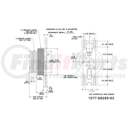 1077-08265-03X by KIT MASTERS - Kysor-Style Hub - Remanufactured