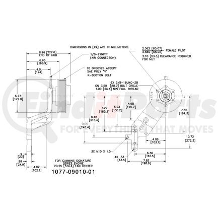 1077-09010-01X by KIT MASTERS - Kysor-Style Hub - Remanufactured