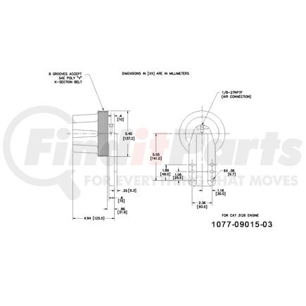 1077-09015-03X by KIT MASTERS - Kysor-Style Hub - Remanufactured