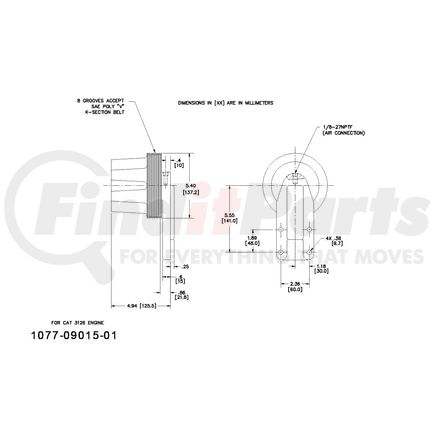 1077-09015-01X by KIT MASTERS - Kysor-Style Hub - Remanufactured