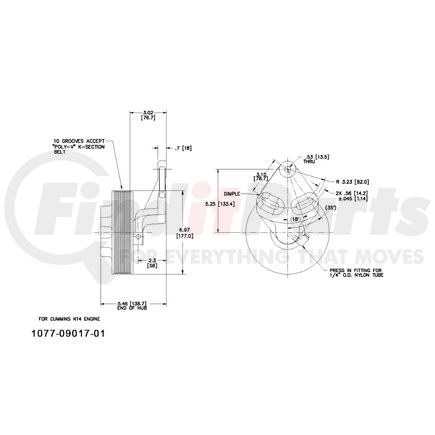 1077-09017-01X by KIT MASTERS - Kysor-Style Hub - Remanufactured