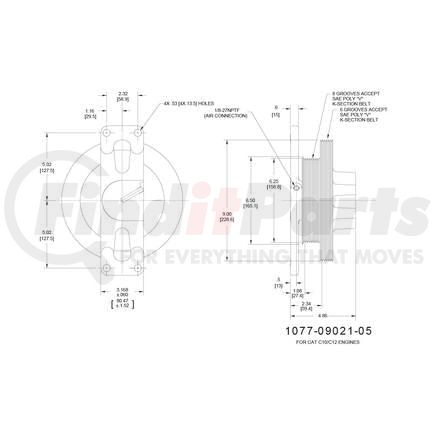 1077-09021-05X by KIT MASTERS - Kysor-Style Hub - Remanufactured