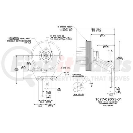 1077-09055-01X by KIT MASTERS - Kysor-Style Hub - Remanufactured