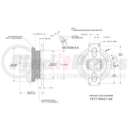 1077-09021-06X by KIT MASTERS - Kysor-Style Hub - Remanufactured