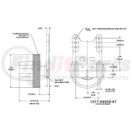 1077-09059-07X by KIT MASTERS - Kysor-Style Hub - Remanufactured