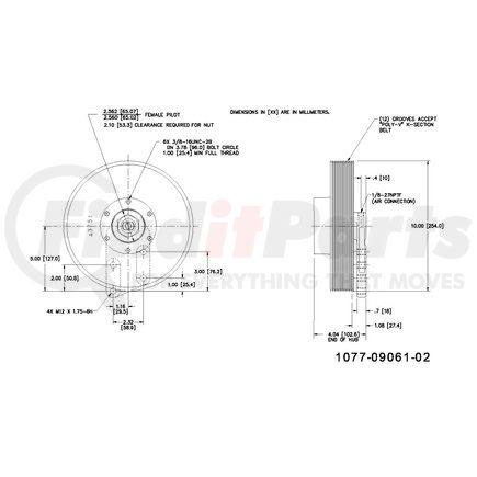 1077-09061-02X by KIT MASTERS - Kysor-Style Hub - Remanufactured