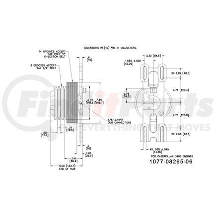 1077-08265-06X by KIT MASTERS - Kysor-Style Hub - Remanufactured