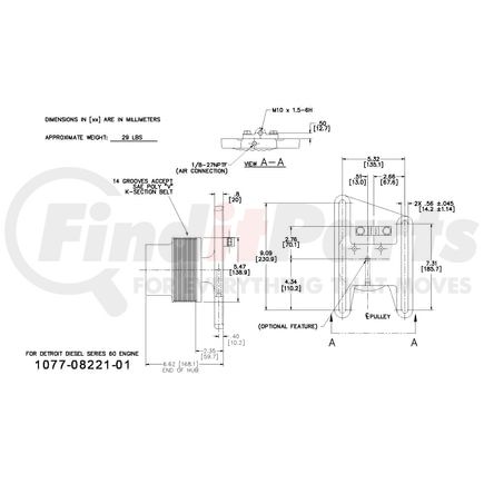 1077-08221-01X by KIT MASTERS - Kysor-Style Hub - Remanufactured