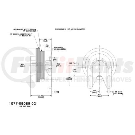 1077-09089-02X by KIT MASTERS - Kysor-Style Hub - Remanufactured