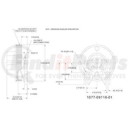 1077-09116-01X by KIT MASTERS - Kysor-Style Hub - Remanufactured