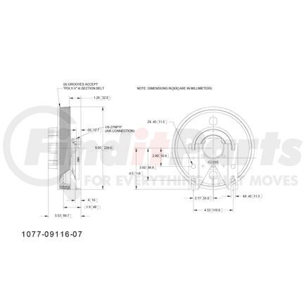 1077-09116-07X by KIT MASTERS - Kysor-Style Hub - Remanufactured