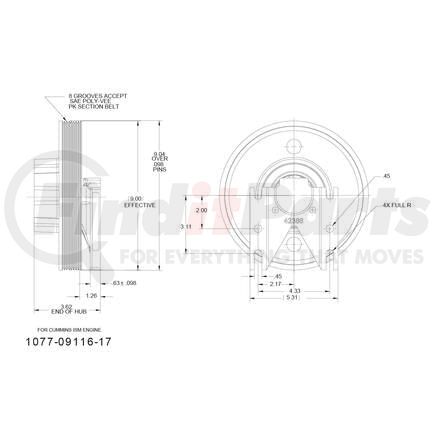 1077-09116-17X by KIT MASTERS - Kysor-Style Hub - Remanufactured