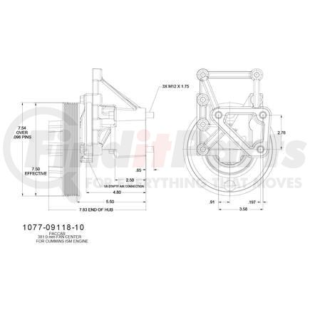 1077-09118-10X by KIT MASTERS - Kysor-Style Hub - Remanufactured