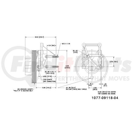 1077-09118-04X by KIT MASTERS - Kysor-Style Hub - Remanufactured