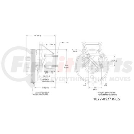 1077-09118-05X by KIT MASTERS - Kysor-Style Hub - Remanufactured