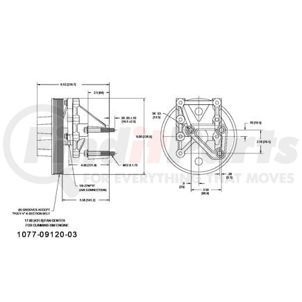 1077-09120-03X by KIT MASTERS - Kysor-Style Hub - Remanufactured