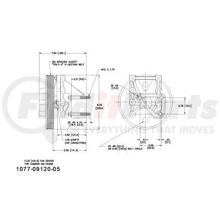 1077-09120-05X by KIT MASTERS - Kysor-Style Hub - Remanufactured