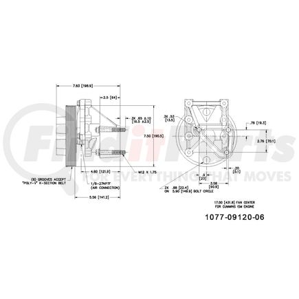 1077-09120-06X by KIT MASTERS - Kysor-Style Hub - Remanufactured