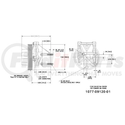 1077-09120-01X by KIT MASTERS - Kysor-Style Hub - Remanufactured